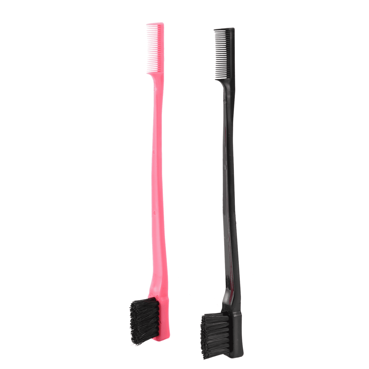Double Sided Edge Control Hair Brush Comb Combo Pack 4 Pieces Pink and ...