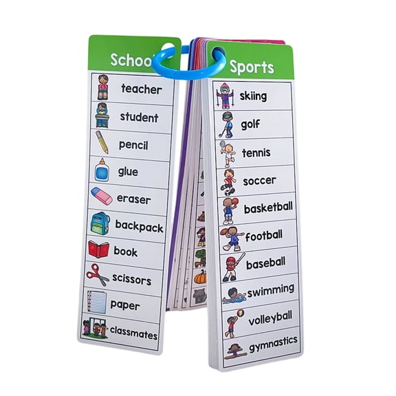 Double Sided English Sight Words Learning Cards High Frequency Words Lists Vocabulary Building Study Tool