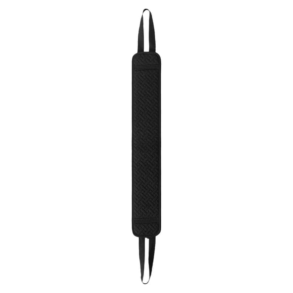 Double Sided Exfoliating Back Scrubber Towel With Handles For Shower Body Washer Deep Clean For Men Women Back Scratcher (Black, 33.4*3.6 In)