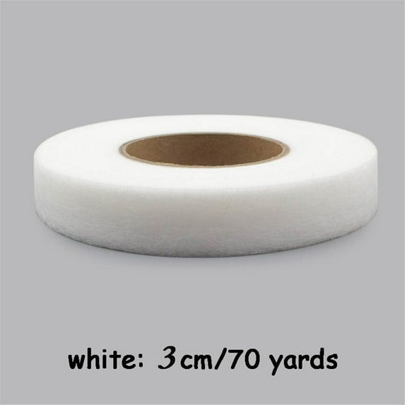 Double Sided Fabric Tape, Fusible Sewing Tape, 70 Yards White Black Adhesive Cloth Tape, Strong Bond Durable Easy To Use Roll for Crafting Home Repairs