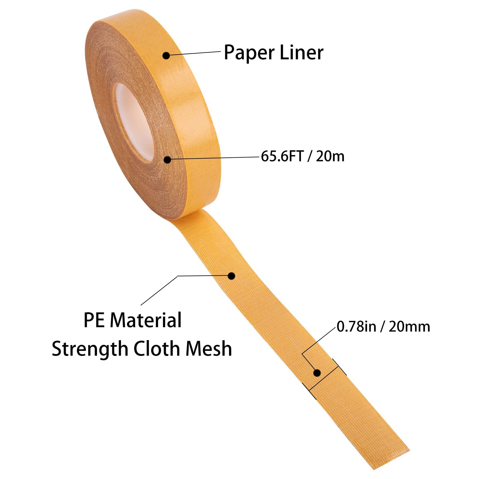 Double Sided Fabric Tape Heavy Duty Durable Duct Cloth Tape Easy To