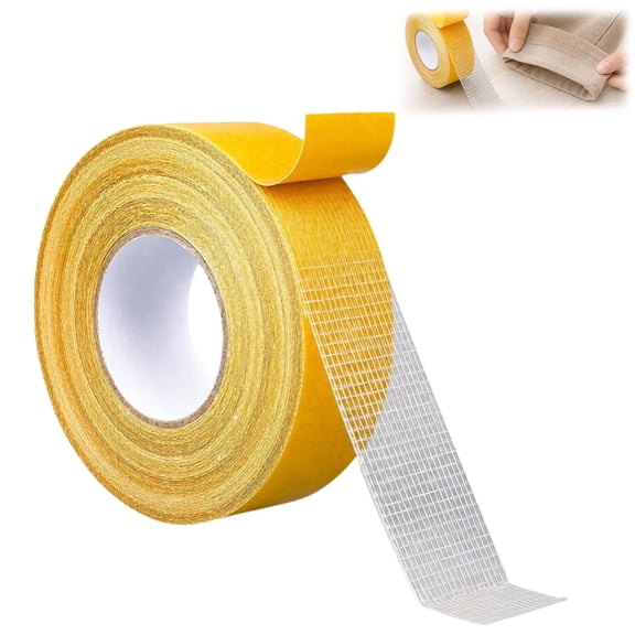 Double Sided Fabric Tape, No Sew Hemming Tape for Pants Curtains, Fabric Tape for Quick Hem Repair (1PCS, 1" x50")