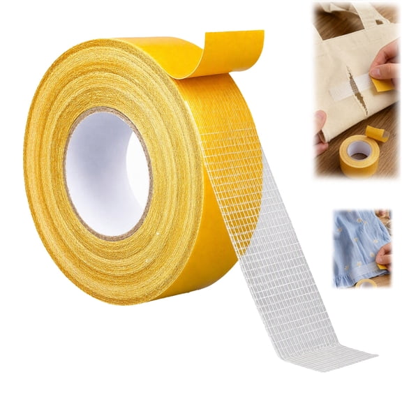 Double-Sided Fabric Tape, No-Sew Hemming Tape for Pants & Curtains, Quick Fabric Repair Tape for Hems, Clothing & Home Textiles(1PCS, 1" x200")