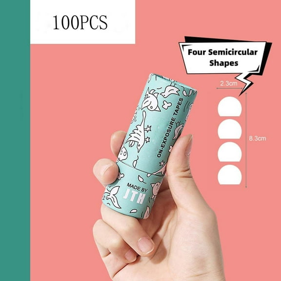 Double Sided Fashion Tape for Clothes | Non-Slip Underwear & Garment Adhesive Strips | Skin-Friendly Transparent PET | 100PCS Set | Multi-Use Shirt Skirt Collar Shoulder Strip | 9.6x3.5cm | Strong