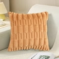 thumbnail image 1 of Double-Sided Faux Fur Plush Decorative Throw Pillow Covers Fuzzy Striped Soft Pillowcase Cushion Covers for Sofa Couch Bedroom 20x20 inch, 1 of 6