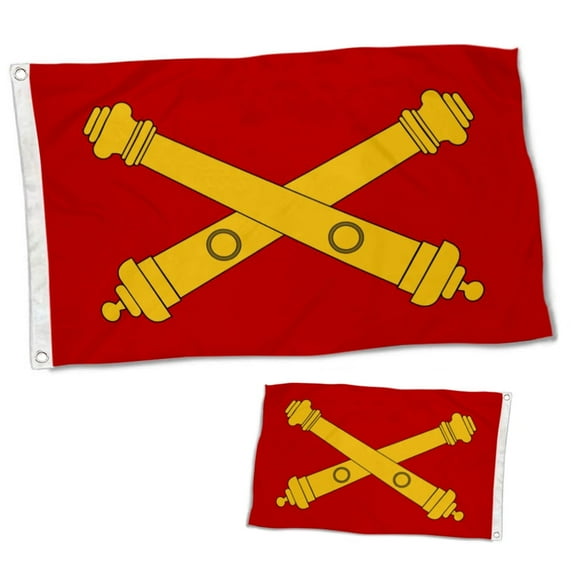 Double Sided Field Artillery Branch Flag Banner with Brass Grommets 3x5 Feet