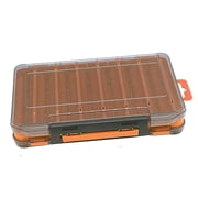 Double-Sided Fishing Lure Box with Drain Holes, Portable Tackle Organizer Case with Dividers, Transparent Storage for Crankbaits Hooks