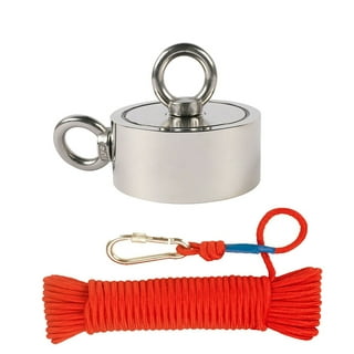 2625 lbs Fishing Magnet Kit, Double Sided Magnet Fishing Kit with Rope,  Super