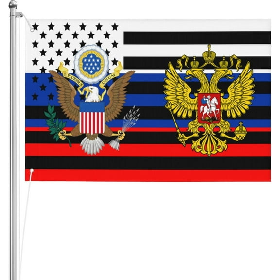Double Sided Flag America Russia Flags 2x3 Ft for Home Outdoor Indoor Garden Decoration Banner