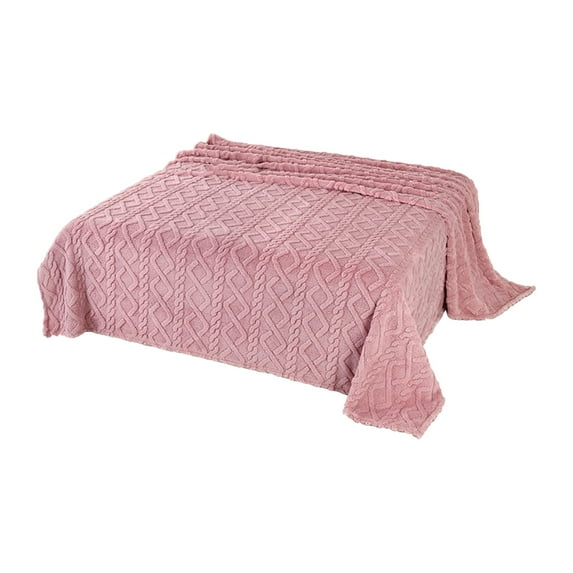 Double-Sided Flannel Taffeta Blanket 9 Colors Available Soft Warm Air Conditioning Cover Blanket Nap Sofa Throw Blanket for Home Bedroom Living Room