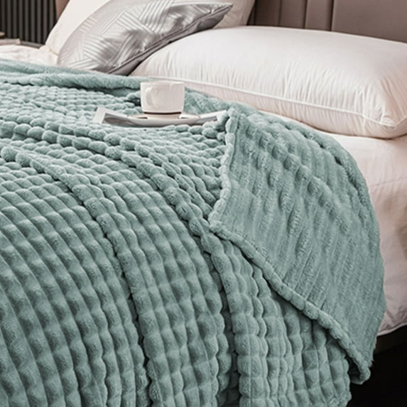 Double-Sided Fleece Blanket, Soft Thickened Blanket Warm Flannel Blanket, Suitable for Home Office Nap Blanket Autumn Winter Sofa Blanket