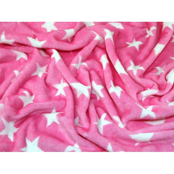 Double Sided Fleece Fabric Pink - per yard