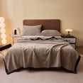 thumbnail image 1 of Double Sided Fleece Throw Blanket 59x79 Inches - Reversible Plush Sherpa Blanket for Couch, Heavy Weight Warm Blanket for Bed, No Shedding Fuzzy Blanket for Adults, Ultra Soft All Season, 1 of 7