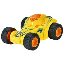 Yellow Friction Powered Double Sided Car Toy Flip Action For Kids Age 3 Plus Inertial Power Durable Vehicle
