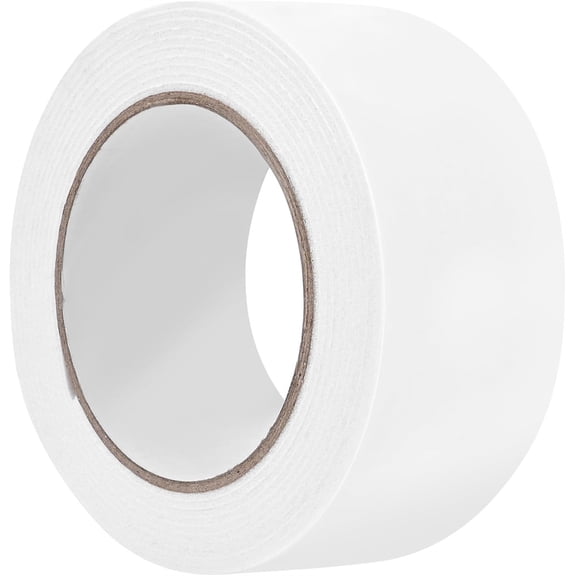 Double Sided Foam Tape 2in x 10ft, NOGIS Mounting Tape Heavy Duty, Strong Adhesive Weatherproof Seal Strips for DIY Craft Poster, Car & Gap Filling Mountings, Home Office Decor (White)