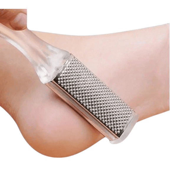 Double-Sided Foot Rasp Coarse & Smooth for Calluses Stainless Steel & Plastic