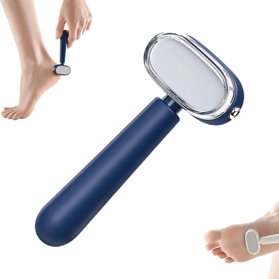 Double-Sided Foot Scraper for Callus Removal–Stainless Steel Foot File Rasp,Callus Remover, Foot Care Tool, Dual-Sided Design, Pedicure Scrubber, Smooth Feet(Blue)