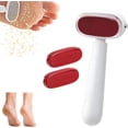 thumbnail image 1 of Double-Sided Foot Scraper for Callus Removal, Stainless Steel Foot File Tool, Arc-Shaped Dead Skin Remover for Rough Feet, Cracked Heels & Pedicure Care, White+2*filer, 1 of 9