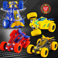 thumbnail image 1 of Double Sided Friction Powered Stunt Monster Truck, 360° Rolling Flip Push and Go Off-Road Vehicle, No Battery Toddler Play Toy, Christmas Birthday Holiday Gift for Kids Boys Girls Ages 3 and Up, 1 of 10