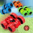 thumbnail image 1 of Double Sided Friction Powered Stunt Monster Truck, 360° Rolling Flip Push and Go Off-Road Vehicle, No Battery Toddler Play Toy, Christmas Birthday Holiday Gift for Kids Boys Girls Ages 3 and Up, 1 of 7
