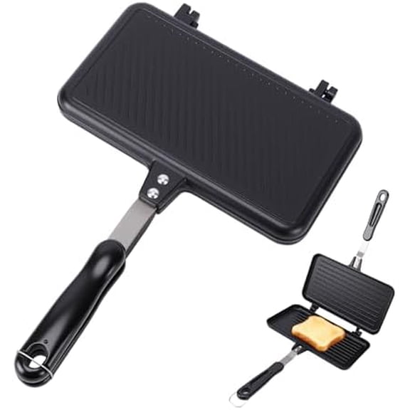 Double Sided Frying Pan, Grill Pan Non Stick, Aluminum Alloy Baking Tray, Waffle Maker Multifunctional for Cake Baked Bread Slices Snack Breakfast$$Home Decor, Kitchen, & Other