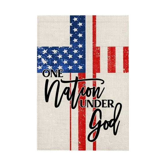 Double-Sided Garden Flag for 4th of July Decor Independence Day Yard Banner Memorial Day Red White Blue Decoration Vertical Outdoor Lawn House Flag Durable Weatherproof Exterior Art