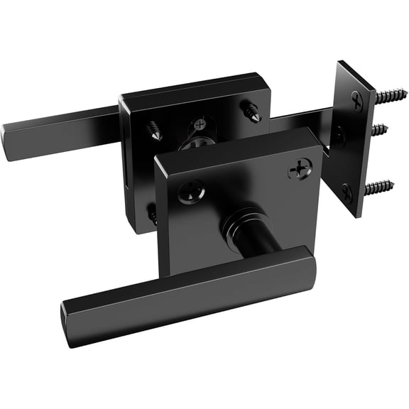 Double Sided Gate Latch for Wooden Fence,Heavy Duty Swinging Door Latch Two Sided Gate Door Latch for Outdoor Fence,Self Locking Gate Latch Gate Hardware for Wood Gates,Pool,Backyard,Garden