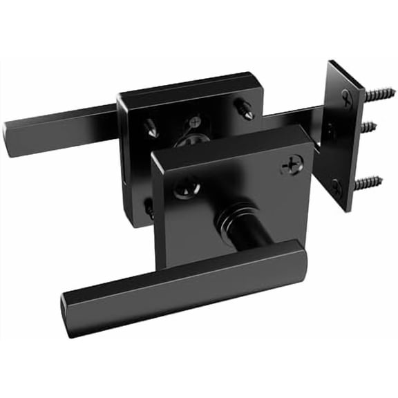 Double Sided Gate Latch for Wooden Fence,Heavy Duty Swinging Door Latch Two Sided Gate Door Latch for Outdoor Fence,Self Locking Gate Latch Gate Hardware for Wood Gates,Pool,Backyard,Garden