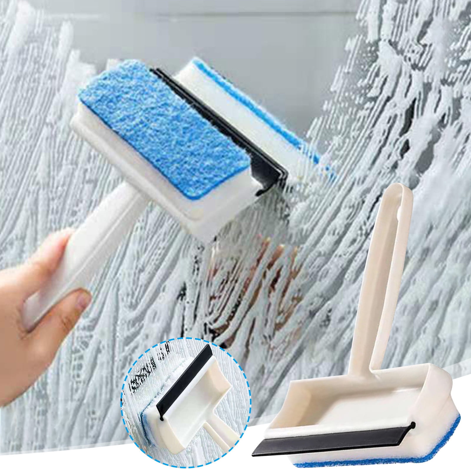 Double Sided Glass Tile Scraper, Ceramic Bathroom Brush, Durable Scrub ...