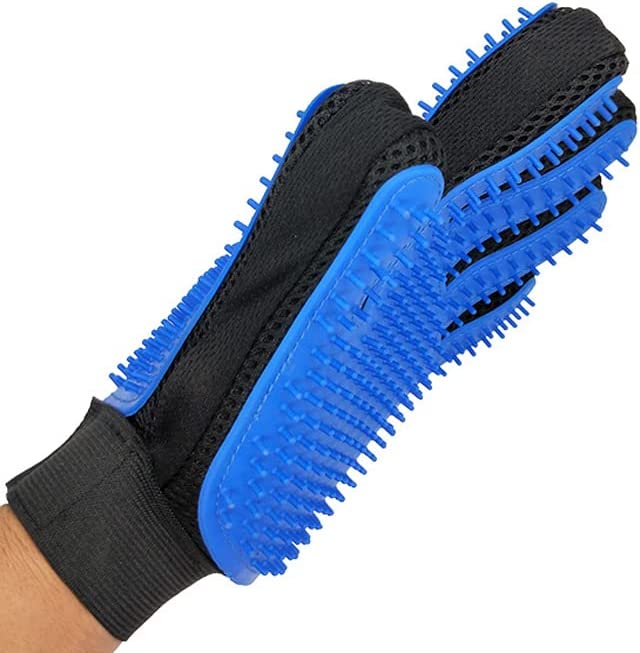 DoubleSided Gloves for Cats and Dogs with Bath Massage，Deshedding
