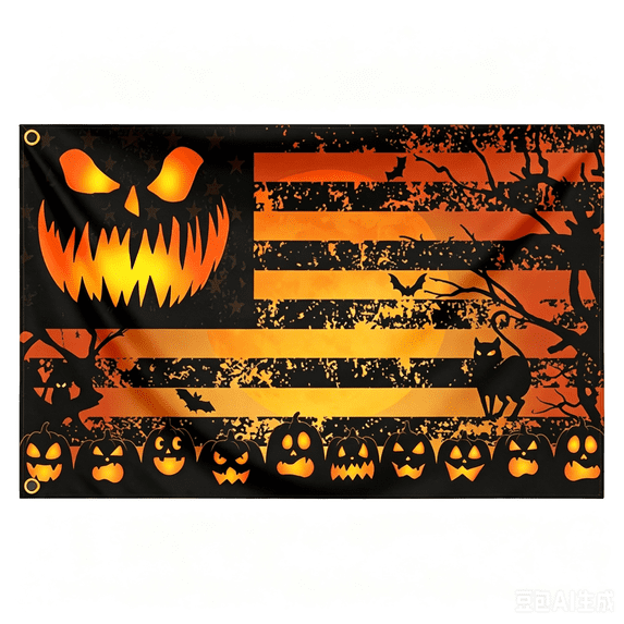 Double Sided Halloween Flag 3 ft x 5 ft, Outdoor Decorative Banner for Yard, Porch, and Garden, Weather-Resistant Holiday Decor for Seasonal Home Celebration, 1Pack B