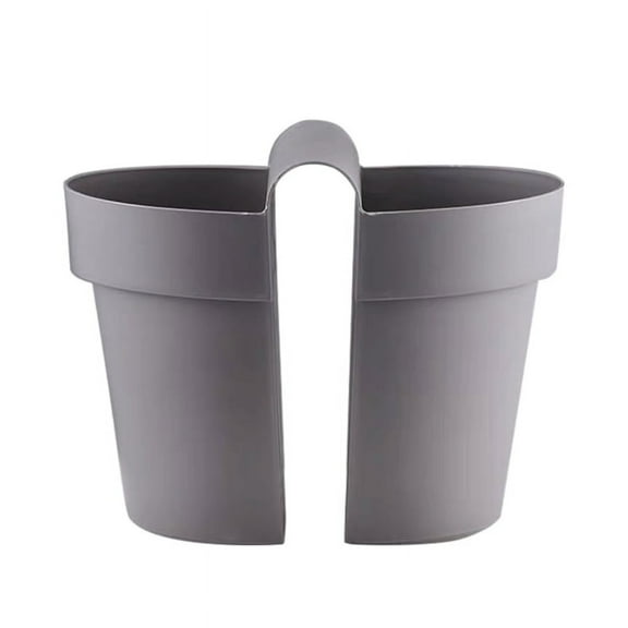 Double-Sided Hanging Rail Planter Deck Flower Pot Plant Window Box Railing Planter with Drainage Holes for Patio Deck Fence Balcony