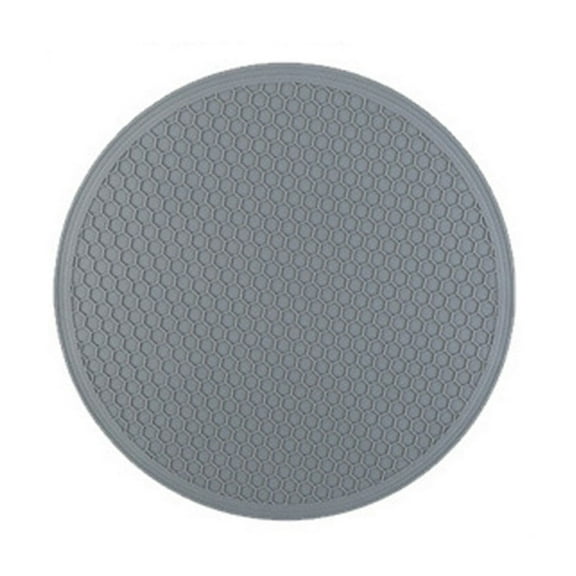 Double Sided Honeycomb Pattern Placemat Kitchen Table Mat Heat Resistant Insulation Pad Trivet Protector Pot Holder Versatile Multiuse 8x8 In Grey