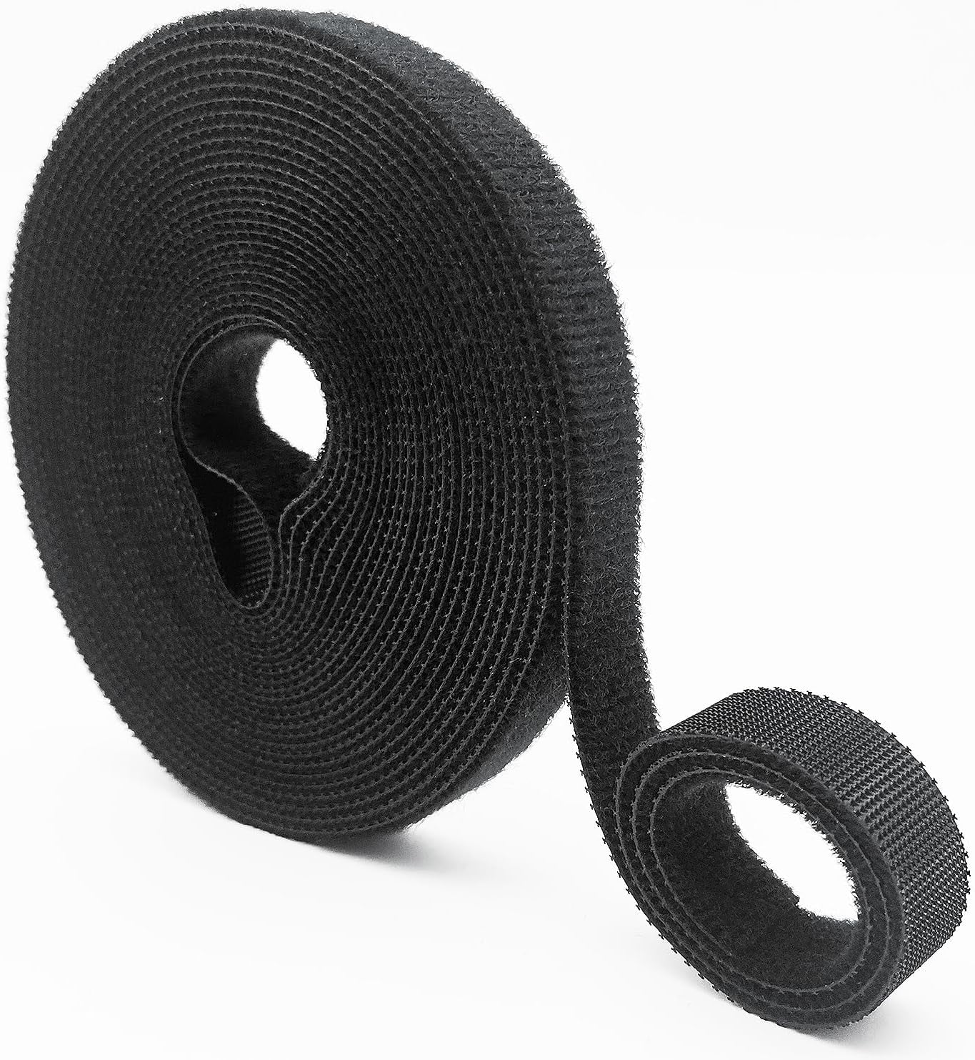 Double-Sided Hook and Loop Straps, Self-Gripping, 1 Inch Wide, Cut to Length, Heavy Duty, Quick Wrap Cable Straps, Hook & Loop Roll for Bundling Fastening Storage and Organization, 0.5'' x 16'