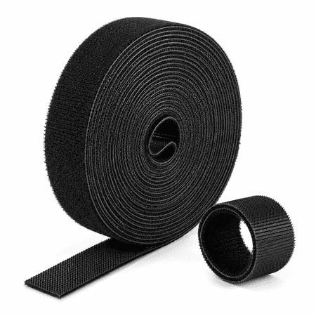 Double-Sided Hook and Loop Straps, Self-Gripping, 1 Inch Wide, Cut to Length, Heavy Duty, Quick Wrap Cable Straps, Hook & Loop Roll for Bundling Fastening Storage and Organization, 1'' x 16'