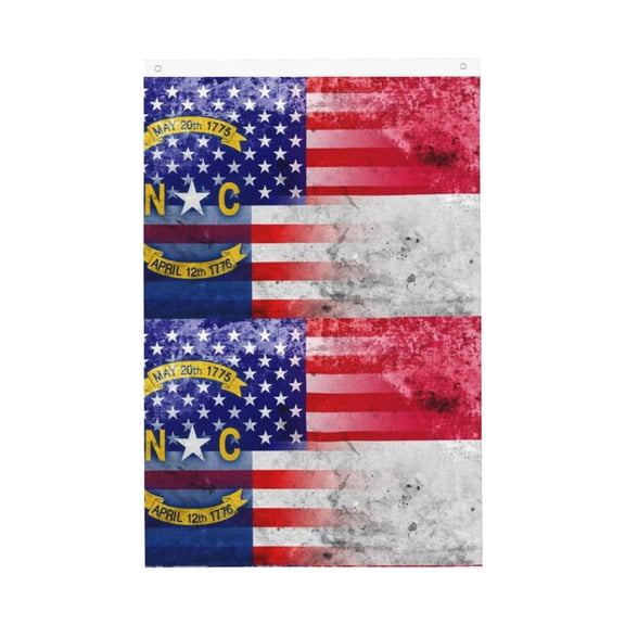 Double Sided House Flag America-Carolina Flag Painted Garden Flag For Outside Room House Yard Indoor (2x3ft)