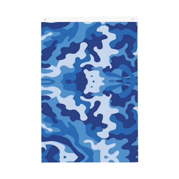 Double Sided House Flag Blue Camouflage Garden Flag For Outside Room House Yard Indoor (2x3ft)