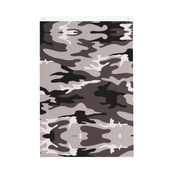Double Sided House Flag Camouflage Gray Garden Flag For Outside Room House Yard Indoor (2x3ft)