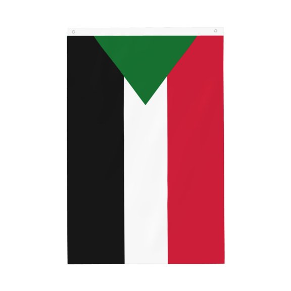 Double Sided House Flag Flag Of Sudan Garden Flag For Outside Room House Yard Indoor (2x3ft)
