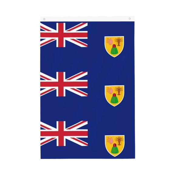 Double Sided House Flag Flag Of The Turks And Caicos Island Garden Flag For Outside Room House Yard Indoor (2x3ft)