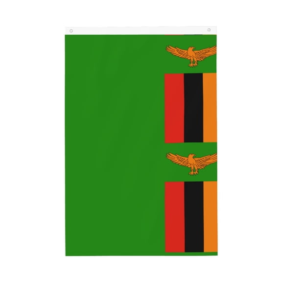 Double Sided House Flag Flag Of Zambia Garden Flag For Outside Room House Yard Indoor (2x3ft)