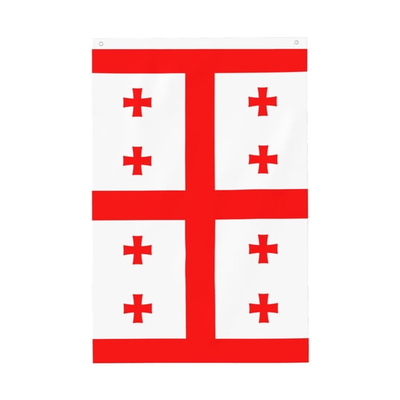 Double Sided House Flag Georgian Flag Garden Flag For Outside Room House Yard Indoor (2x3ft)