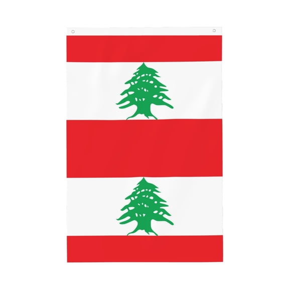 Double Sided House Flag Lebanese Flag Garden Flag For Outside Room House Yard Indoor (2x3ft)