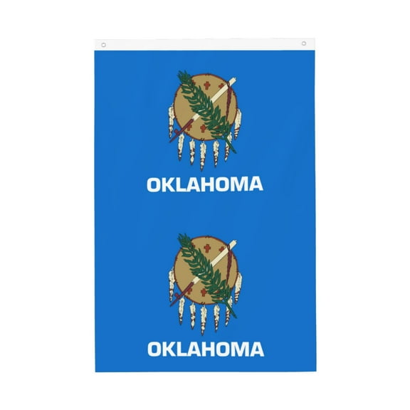Double Sided House Flag Oklahoma Flag Garden Flag For Outside Room House Yard Indoor (2x3ft)