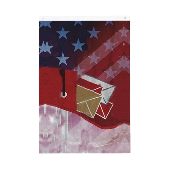 Double Sided House Flag Postal Worker Us Flag Garden Flag For Outside Room House Yard Indoor (2x3ft)