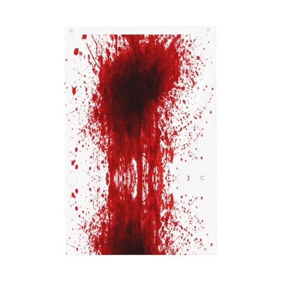Double Sided House Flag Red Splatter Pattern Garden Flag For Outside Room House Yard Indoor (2x3ft)