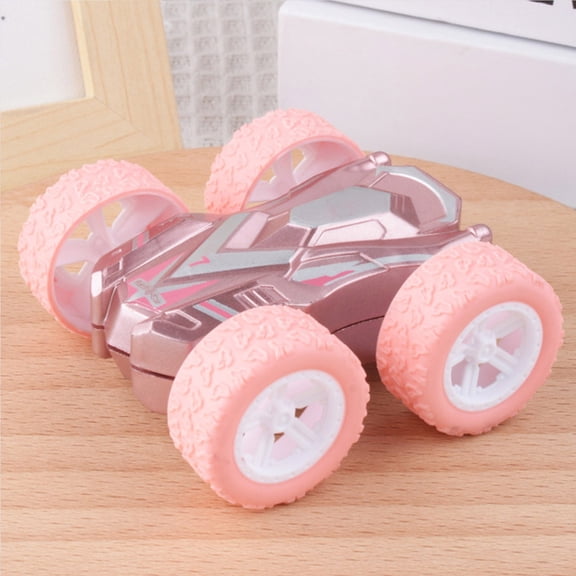 Double Sided Inertial Car Reversible Friction Powered Vehicle 3.15in STEM Physics Toy(Pink)