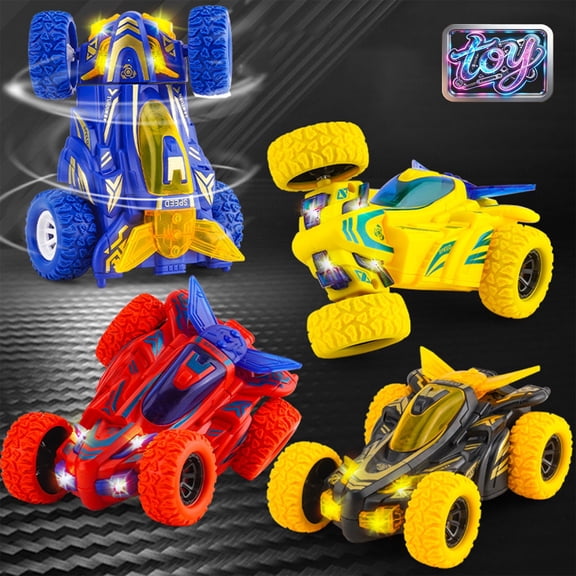 Double Sided Inertial Stunt Car, 360° Rolling Off-Road Toy Vehicle, Anti-Collision Durable Racing Car, All Terrain Play Model, Boys Girls Birthday Gifts, Portable Indoor Outdoor Kids Play Toy