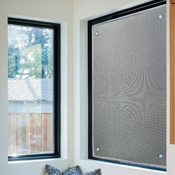 Double-Sided Insulation Film, Aluminum Foil Heat Shield for Sunrooms and Windows, Waterproof Sunscreen Film with Suction Cups