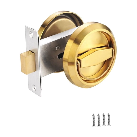 Double Sided Invisible Door Handle LockC0rr0s10nResistant Door Hardware Stainless Steel Round Recessed Door Lock